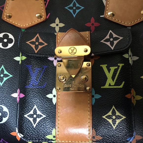 LV Black Multicolor canvas speedy 30 bag - Picture 2 of 5